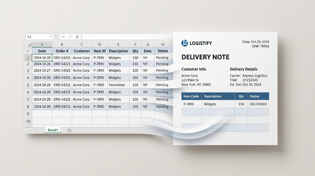 Automating Logistics Operations: Generate 100+ Delivery Notes from Excel