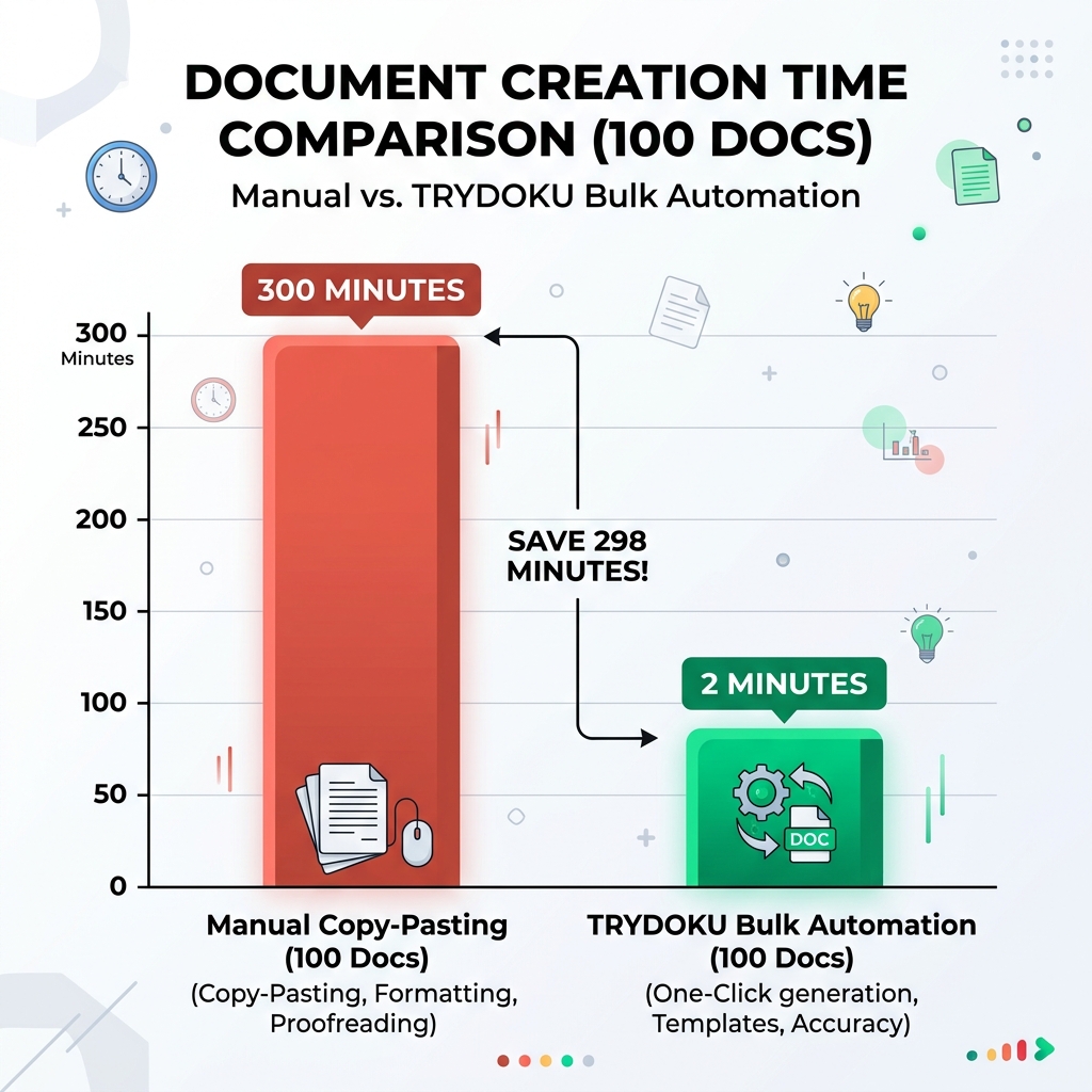 Document Creation Time Comparison Bar Chart
